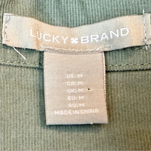 Lucky Brand Boho Tiered sage green Dress Size M - Picture 14 of 14